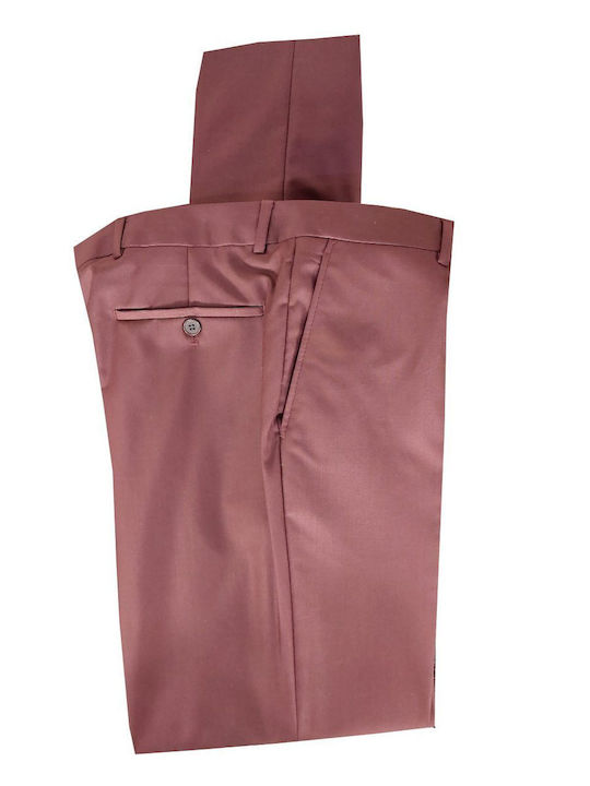 Men's Suit with Vest Bordeaux/Wine