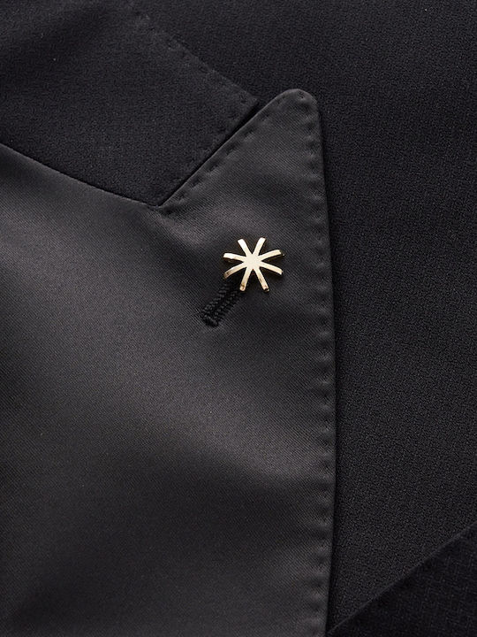 Men's Suit with Vest Black.