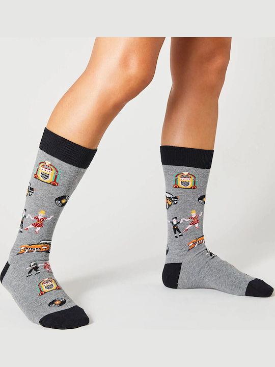 Besocks Berockabilly Organic Cotton Κάλτσες Grey 52us0000058-gr