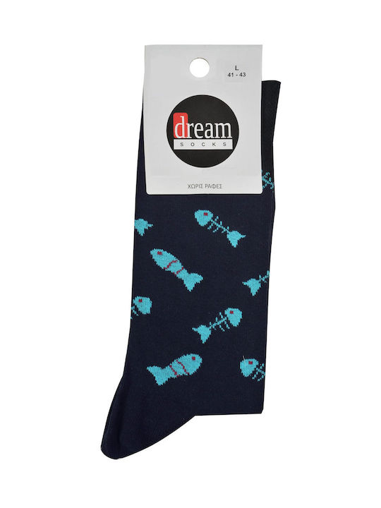 Dream Socks Ανδρικές Κάλτσες με Σχέδια Γκρι