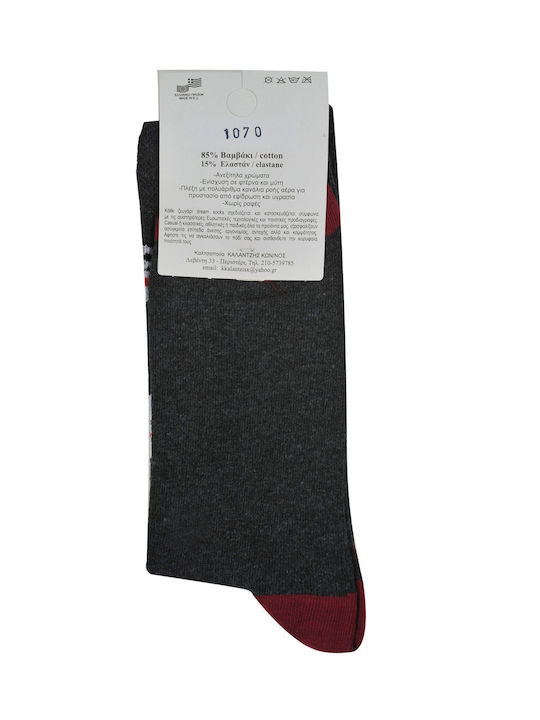 Dream Socks Ανδρικές Κάλτσες με Σχέδια Μαύρο