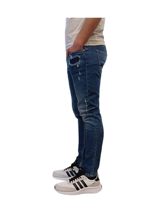 Herren Jeanshose Elastisch mit Slim Passform Blue