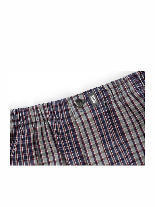 Herren Boxershorts Blue Kariert 1Packung