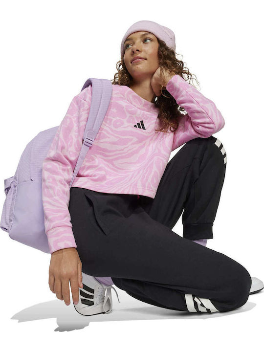 Fleece Kids Sweatshirt Cropped Pink Future Icons