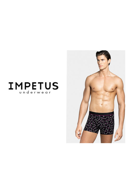 Men's Boxer Black with Patterns