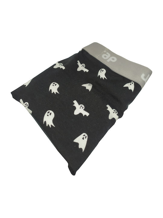 Men's Boxers grey/black with Patterns 2Pack