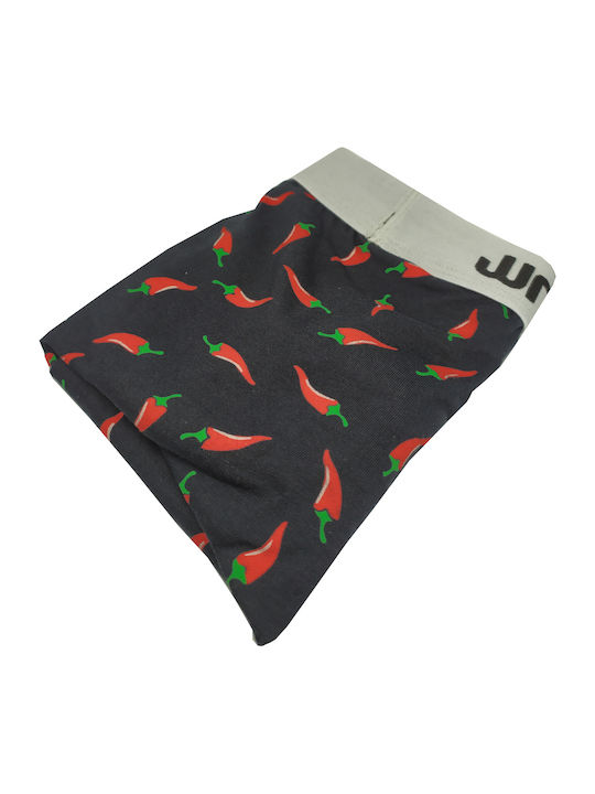 Men's Boxers Black with Patterns 2Pack