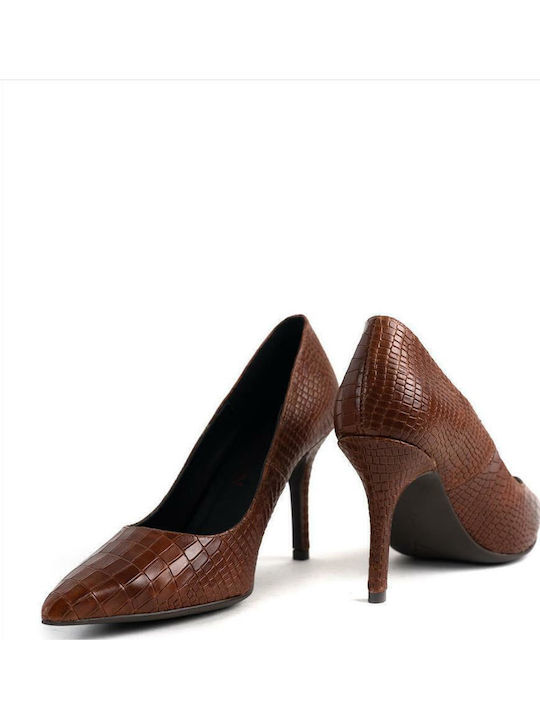 I19 Coco Leder Pumps Braun