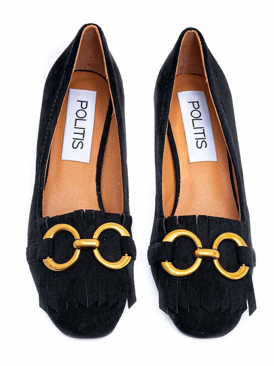 Anatomic Suede Black Medium Heels