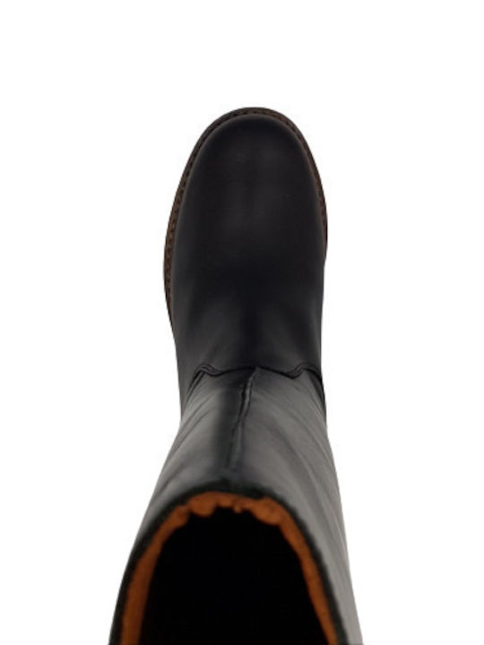 Leather Riding Boots Black