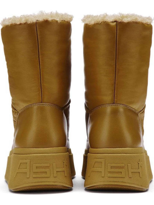Mountain Women's Boots with Fur Gold