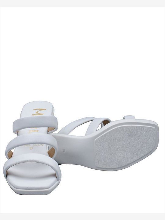 Leather Sandals White