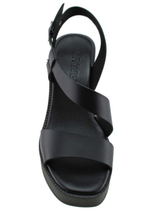 Leather Sandals Black