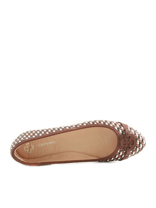 Damen Ballerinas Mehrfarbig Leder