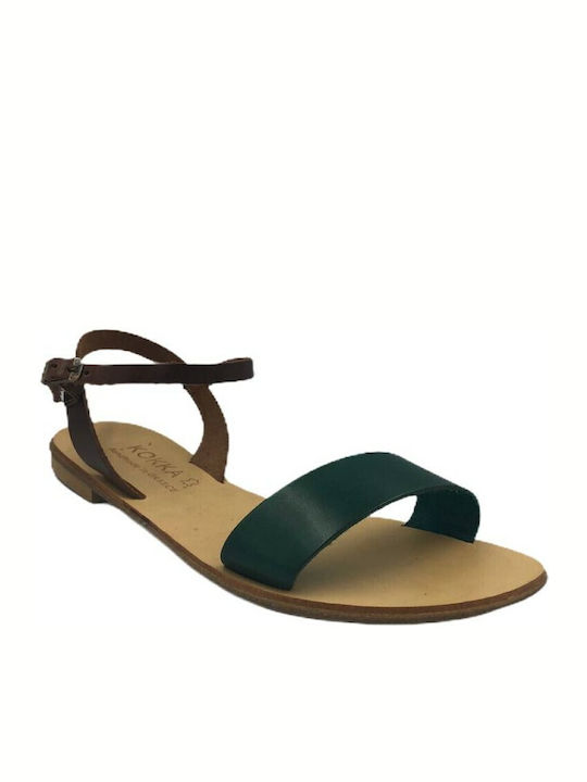 Women's Flat Sandals in Brown Color