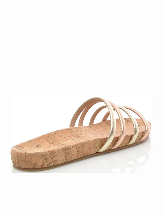 Strap Mule Flache Sandalen für Damen in Braun Farbe