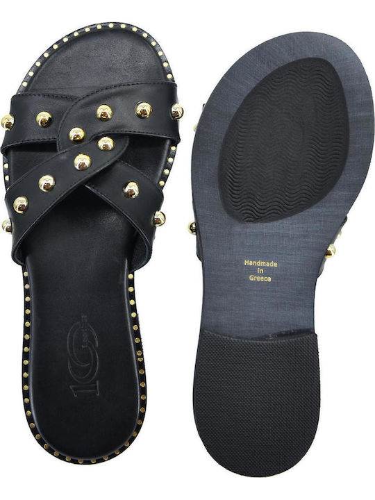 Sandale Casual Damă din Piele Negru