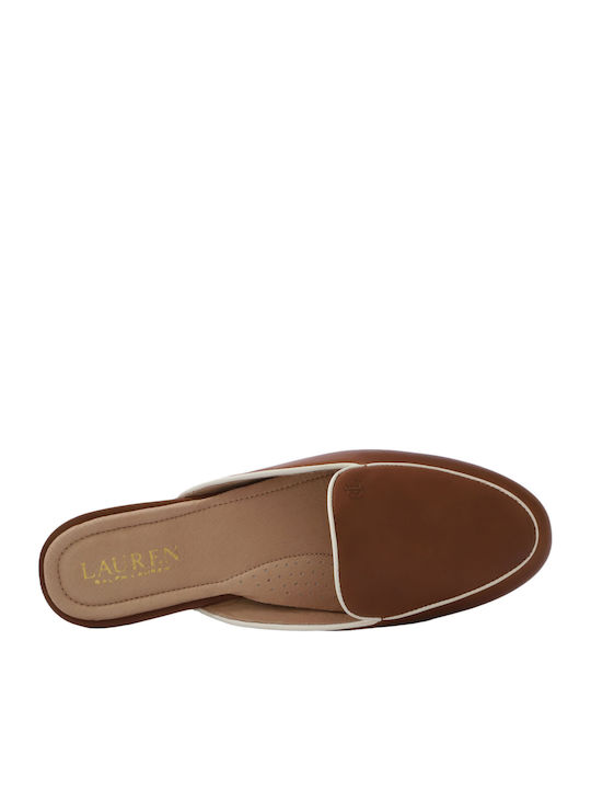 Lauren Alliana Ii Flat Mules in Tabac Brown Color