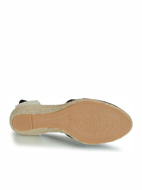 Granda Platforme Dama Tip Espadrile Negre
