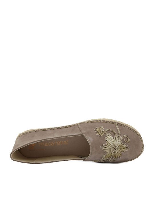 Elisa Women's Suede Espadrilles Beige