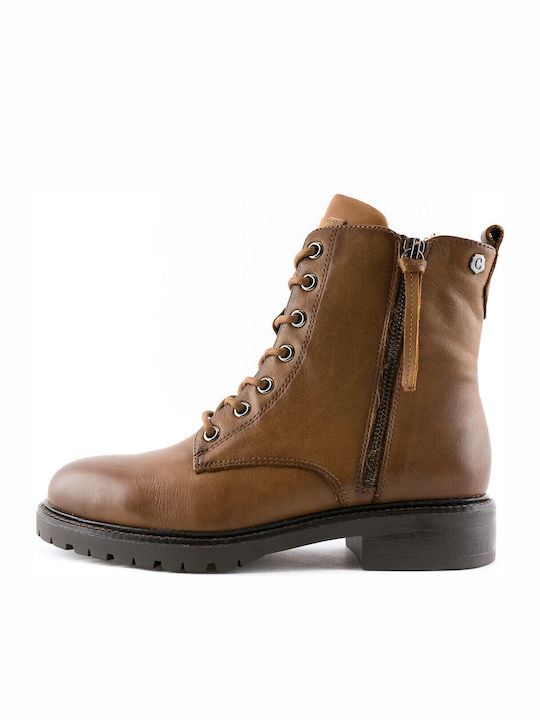 Leather Women's Ankle Boots Brown