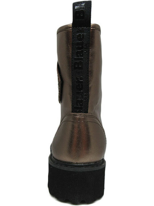 Leder Stiefeletten Damen Braun