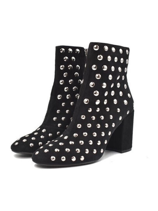 Wildleder Stiefeletten Damen Schwarz