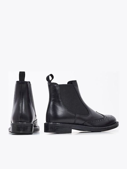 Leather Women's Ankle Boots Black