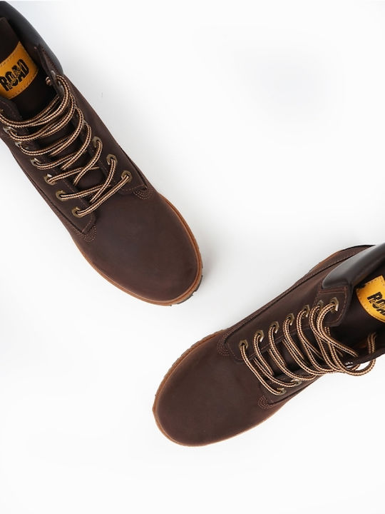 Leder Stiefeletten Damen Braun