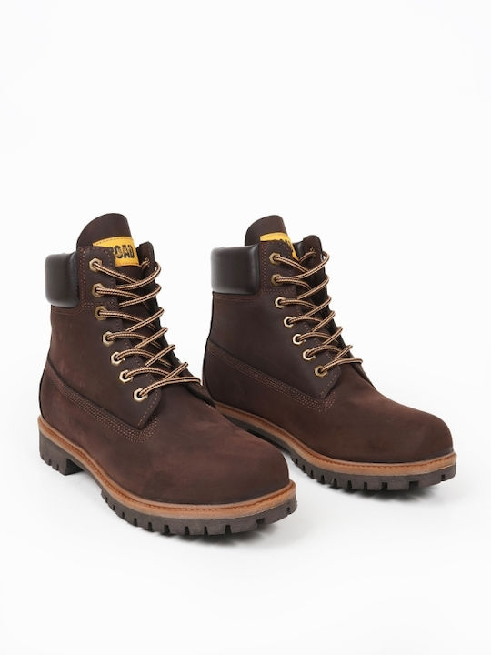 Leder Stiefeletten Damen Braun