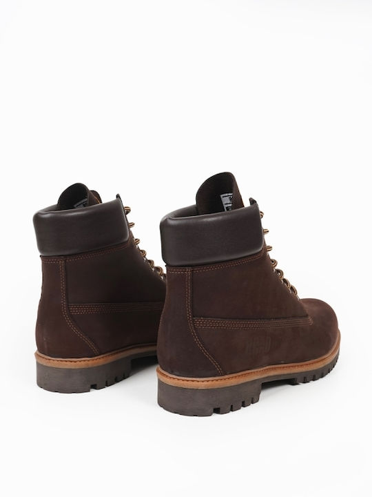 Leder Stiefeletten Damen Braun