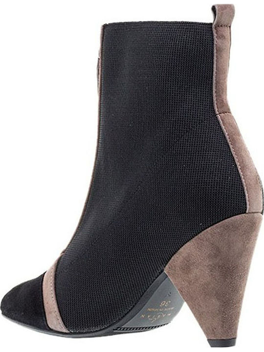 Wildleder Stiefeletten Damen Schwarz