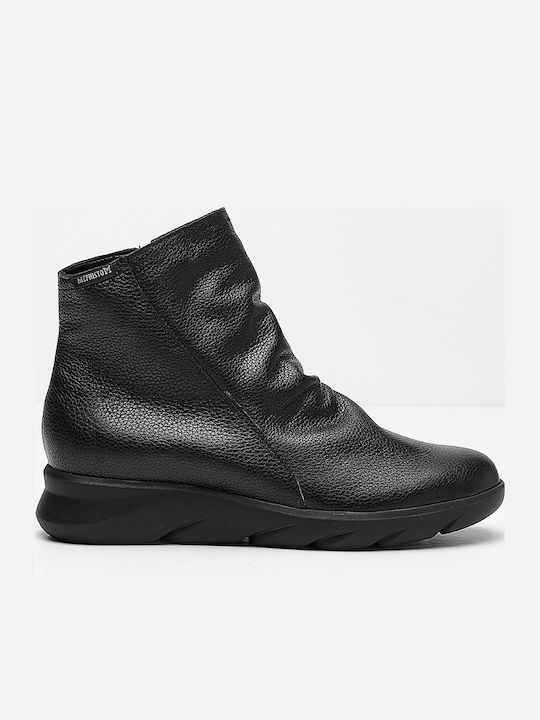Ghete Dama din Piele deasupra Gleznei cu Platformă Negru