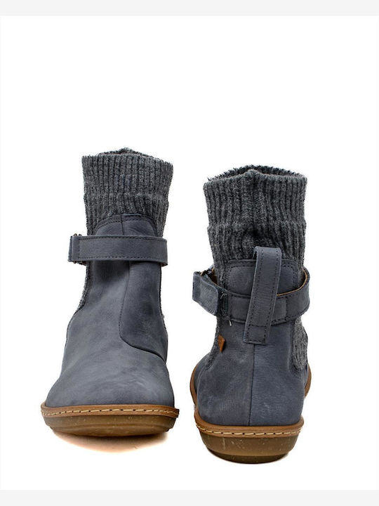 Leather Women's Chelsea Boots Blue