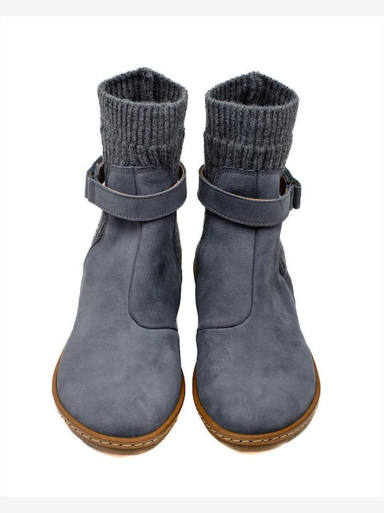 Leather Women's Chelsea Boots Blue