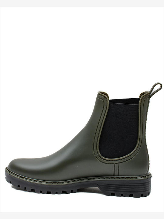 Damen Chelsea Stiefeletten Khaki
