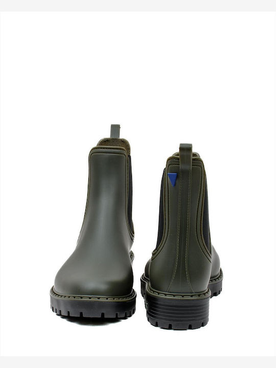 Damen Chelsea Stiefeletten Khaki