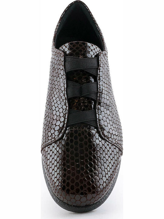 Ανατομικά Γυναικεία Slip-On Δερμάτινα Μπορντό