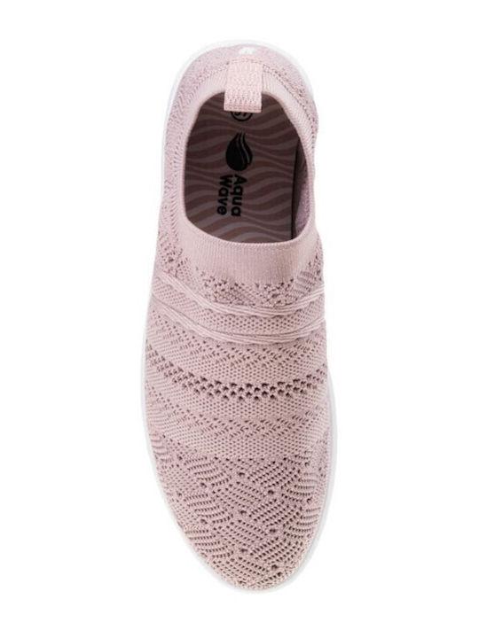 Women's Slip-On from Synthetic Leather Pink