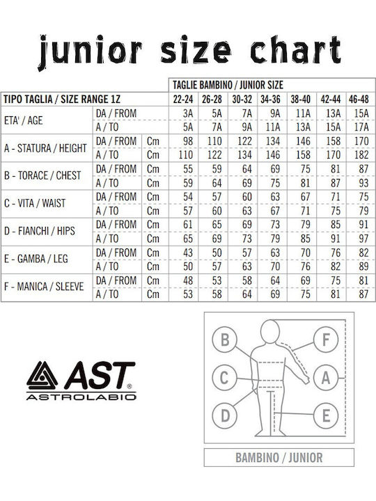 Astrolabio JN9P-281 Παιδική Σαλοπέτα Σκι & Snowboard Κόκκινη