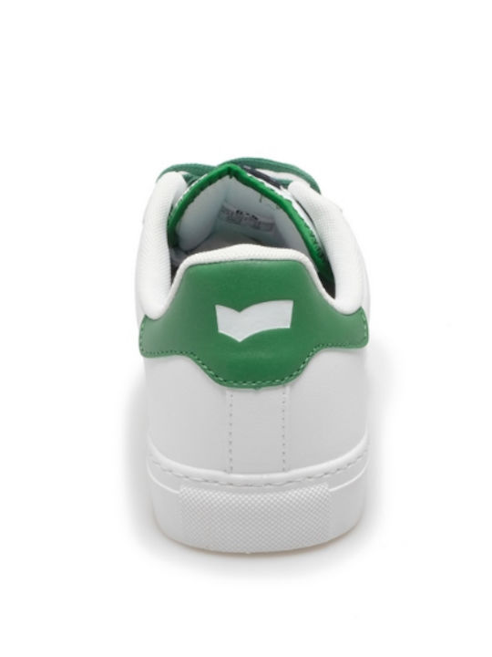 Ανδρικά Sneakers ΛΕΥΚΑ με Πράσινο