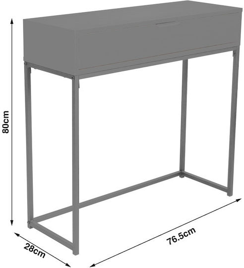 Joumpa Wooden Console Table Wood & Metal Acacia Natural Shade / Black L80xW28xH76.5cm