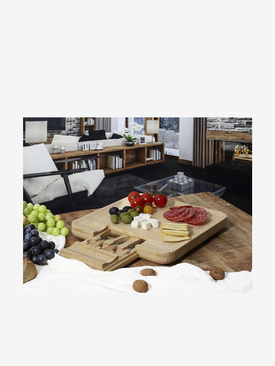 The Home Deco Factory Platou de Servire pentru Brânzeturi Lemn 33x33x3buc 1buc The Home Deco Factory Platou de Servire pentru Brânzeturi Lemn 33x33x3buc 1buc