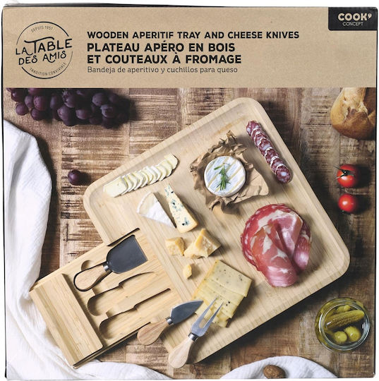 The Home Deco Factory Wooden Cheese Serving Platter 33x33x3cm