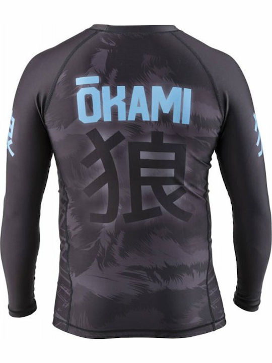 Okami Long Sleeve Shirt ORS113 for Jiu-Jitsu Black