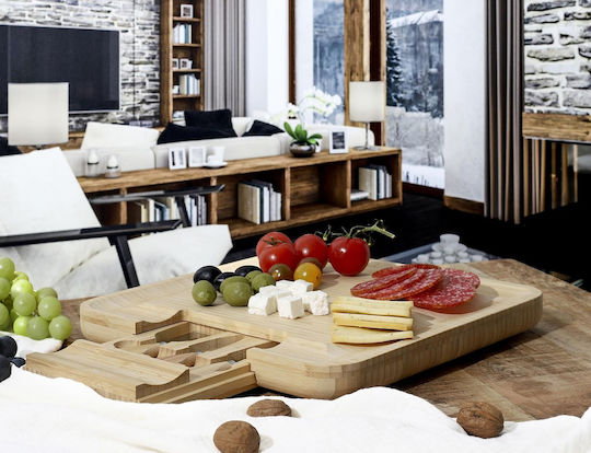 The Home Deco Factory Wooden Cheese Serving Platter 33x33x3cm