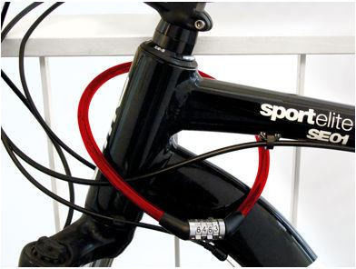 Κλειδαριά Ποδηλάτου Rieffel Cable Lock Combination Lock Red