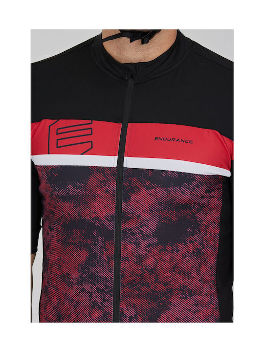 Endurance Bărbați Mâneci scurte Tricou de ciclism Roșu