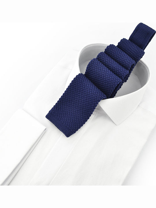 Monte Napoleone Herren Krawatte Synthetisch,Polyester/Cotton/Leather Gestrickt Monochrom in Marineblau Farbe Monte Napoleone Herren Krawatte Synthetisch,Polyester/Cotton/Leather Gestrickt Monochrom in Marineblau Farbe