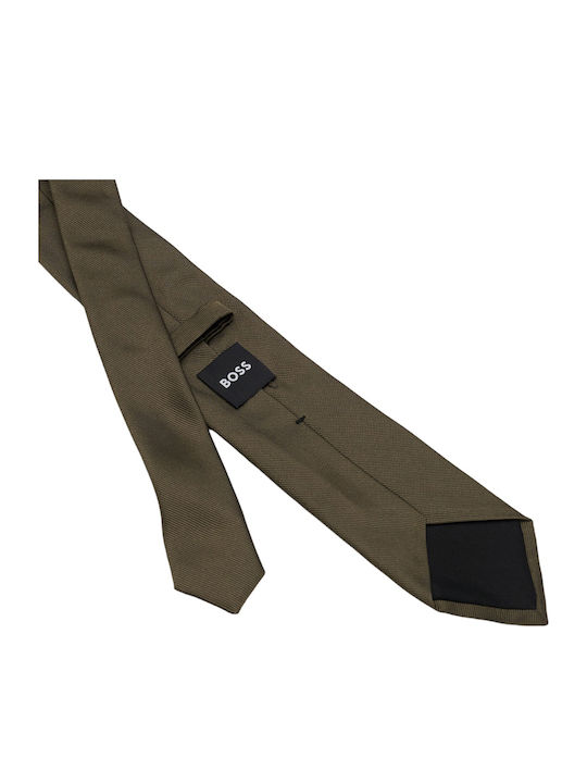 Boss Herren Krawatte Seide Monochrom in Khaki Farbe Boss Herren Krawatte Seide Monochrom in Khaki Farbe